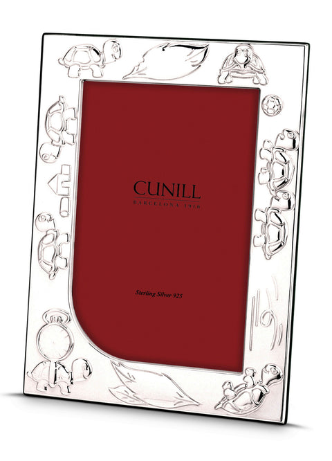 Cunill 'Turtles' Birth Record 4x6 Sterling Silver Picture Frame