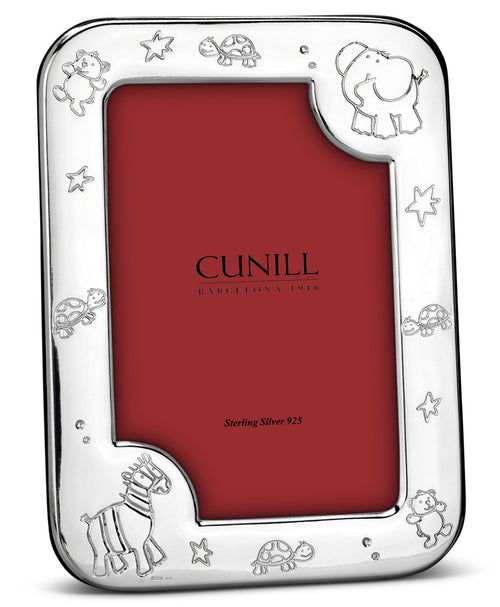 Cunill 'Baby Animals' Sterling Silver Picture Frame in 4" x 6"