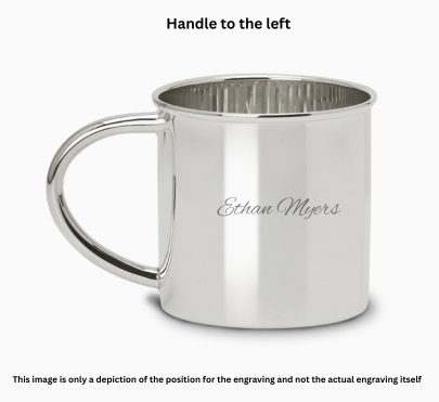 Krysaliis Classic Silver Baby Cup — Sterling Silver Layer, Personalized Engraved Baby Keepsake Gift