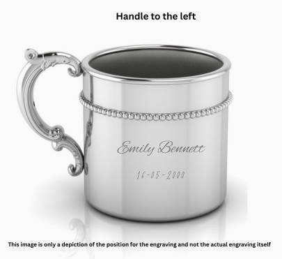 Krysaliis Sterling Silver Baby Cup - Classic Beaded Victorian