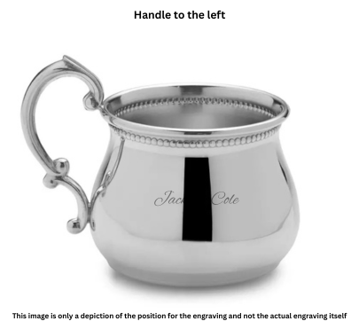 Empire Beaded Pewter Baby Cup