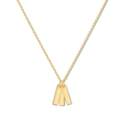 Mysha Personalized Triple Bar of Love Pendant