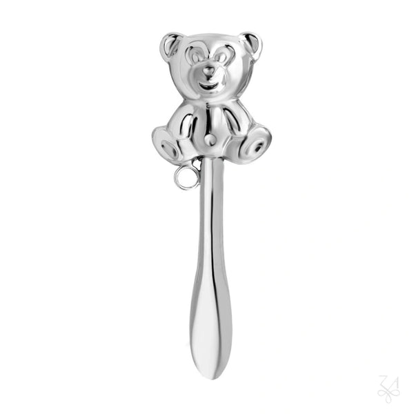 Krysaliis Sterling Silver Bear Rattle
