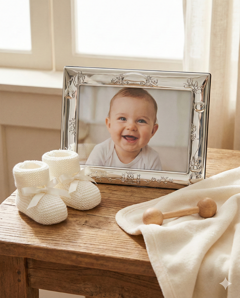 Cunill Teddy Stork Birth Record Picture Frame 6x4 Landscape