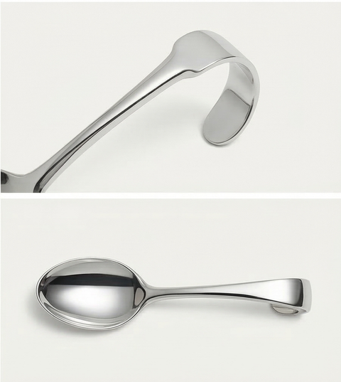 Sterling Silver Baby Curve Spoon by Krysaliis