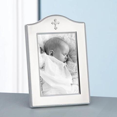 Reed and Barton Abbey Cross Silverplate 4" x 6" Frame