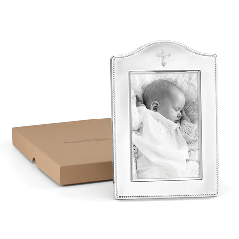 Reed and Barton Abbey Cross Silverplate 4" x 6" Frame