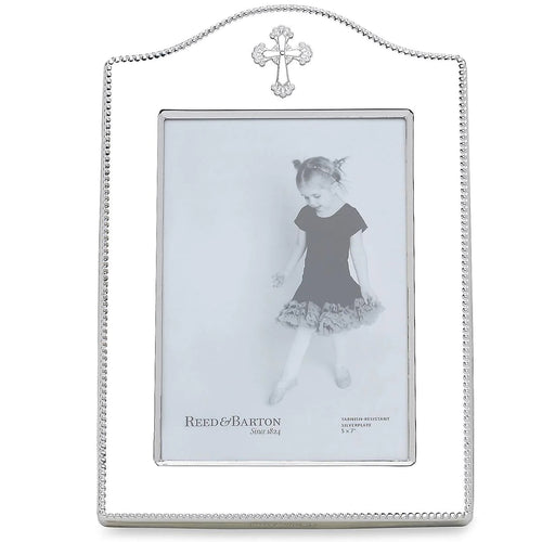 Reed and Barton Abbey Cross Silverplate Frame in 5" x 7"