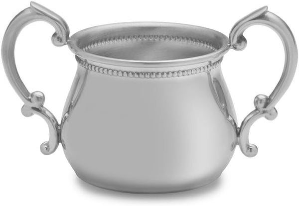 Empire Beaded Double Handle Pewter Baby Cup