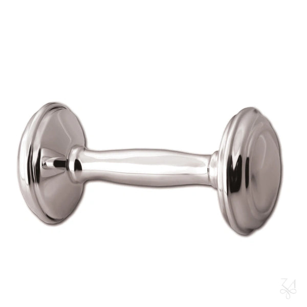 Krysaliis Sterling Silver Dumbbell Baby Rattle