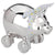 Reed and Barton Piggy with Wheels Silverplate Bank