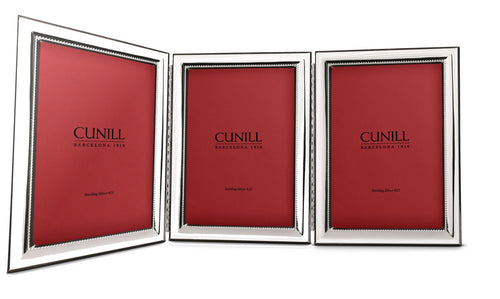 Cunill 'Isabella' Folding Triple Sterling Silver Frame in 4" x 6"