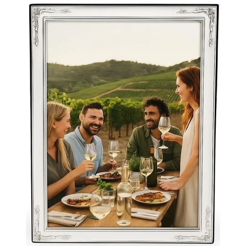 Cunill 'Vineyard' 5x7 Non-Tarnish Sterling Silver Picture Frame