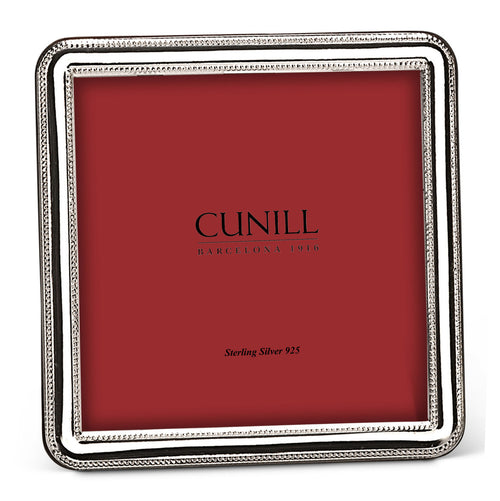 Cunill 'Addison Bead' 3.5" x 3.5" Non-Tarnish Sterling Silver Picture Frame