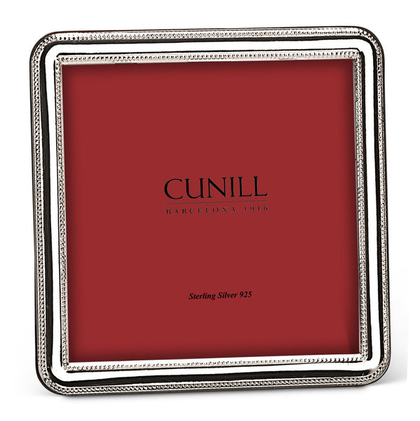 Cunill ''Addison Bead' 3.5x3.5 Non-Tarnish Sterling Silver Picture Frame