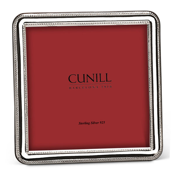 Cunill ''Addison Bead' 5 x 5 Non-Tarnish Sterling Silver Picture Frame