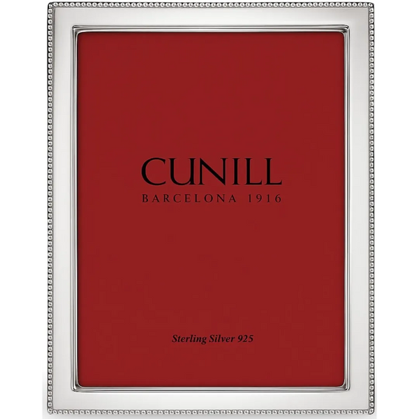 Cunill Contemporary Bead' 8x10 Non-Tarnish Sterling Silver Picture Frame