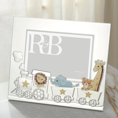 Reed and Barton Animal Train Silverplate 5" X 7" Frame