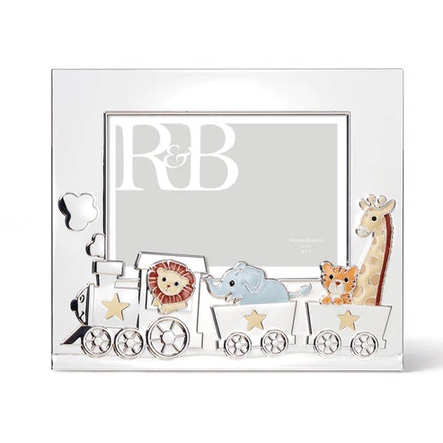 Reed and Barton Animal Train Silverplate 5" X 7" Frame