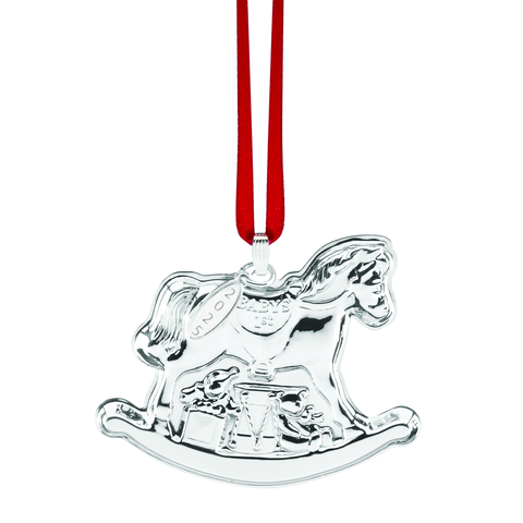 Reed and Barton Sterling 2025 Baby’s 1st Rocking Horse Ornament