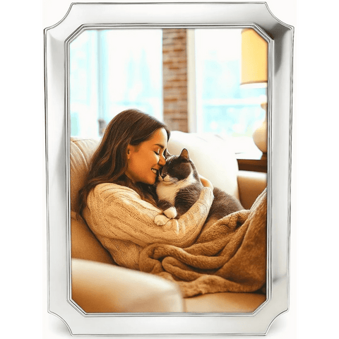 Cunill 'Amira' 5x7 Non-Tarnish Sterling Silver Picture Frame