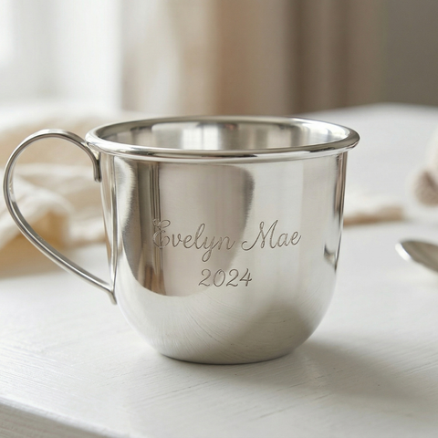 Krysaliis Plain Silver Plate Baby Cup