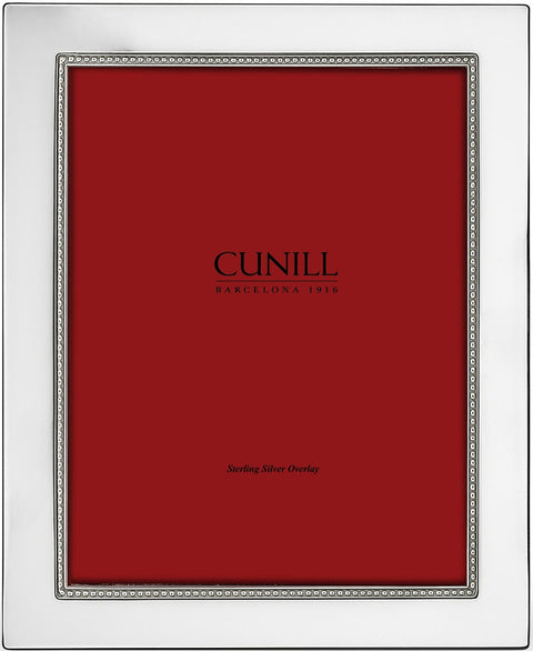 Cunill Tiffany Bead Sterling Silver Overlay 8x10 Picture Frame
