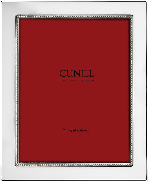 Cunill Tiffany Bead Sterling Silver Overlay 8x10 Picture Frame