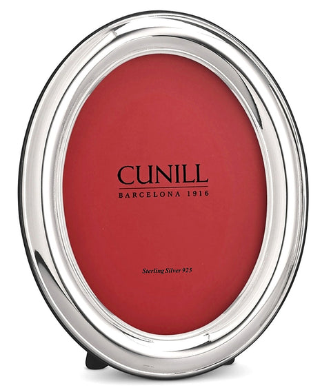 Cunill Oval Plain 5x7 Sterling Silver Picture Frame