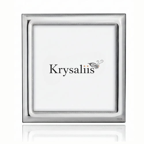 Krysaliis Sterling Silver Beaded Mira Picture Frame in 4" x 4"