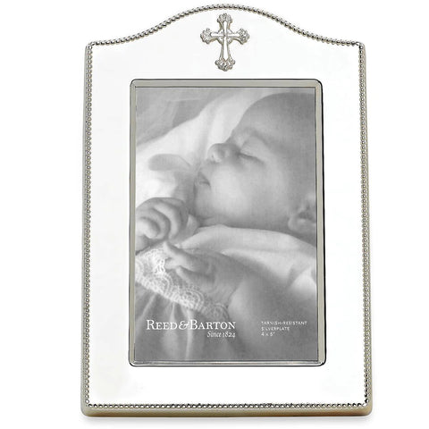 Reed and Barton Abbey Cross Silverplate 4" x 6" Frame