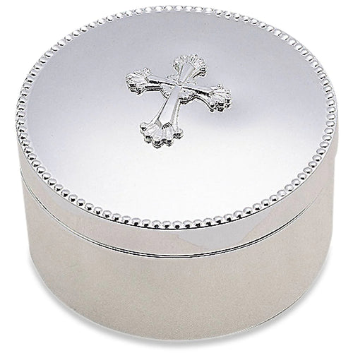 Reed and Barton Abbey Cross Silverplate Keepsake Box