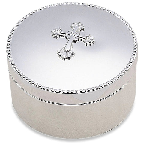Reed and Barton Abbey Cross Silverplate Keepsake Box