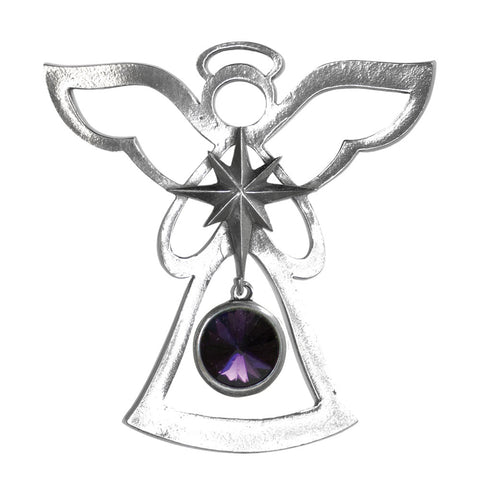 Birthstone Angel Ornament February / Amethyst