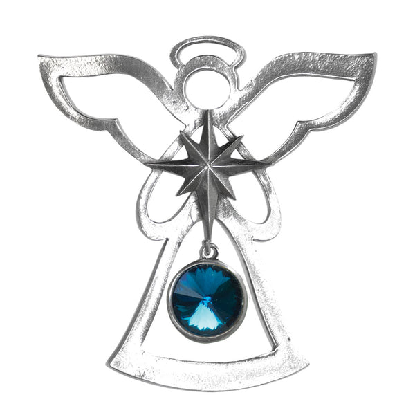 Angel Birthstone Necklace Ornament December / Tanzanite