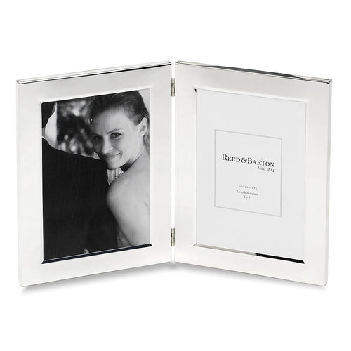 Reed and Barton Classic Silverplate Double Photo Frame in 5" x 7"