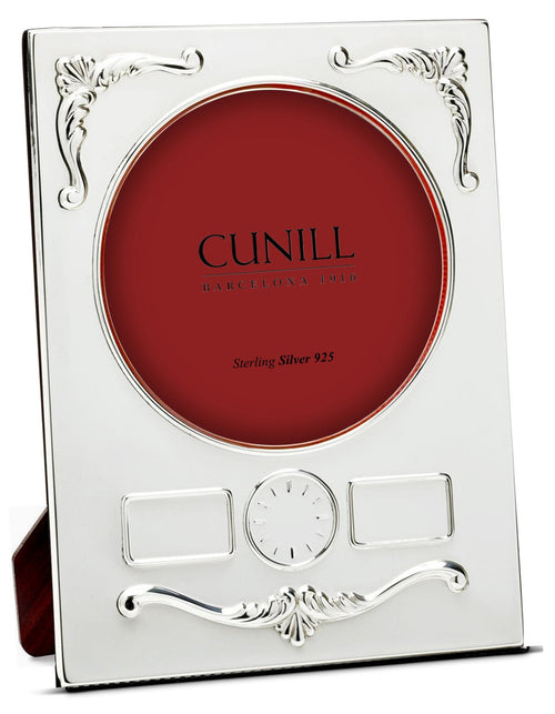Cunill Classic Birth Record Sterling Silver Picture Frame in 3.5" x 3.5"