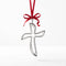 Sterling Silver Cross Christmas Ornament