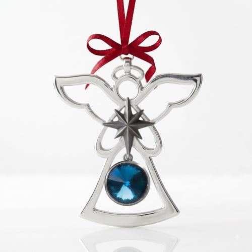 Angel Birthstone Necklace Ornament December / Tanzanite