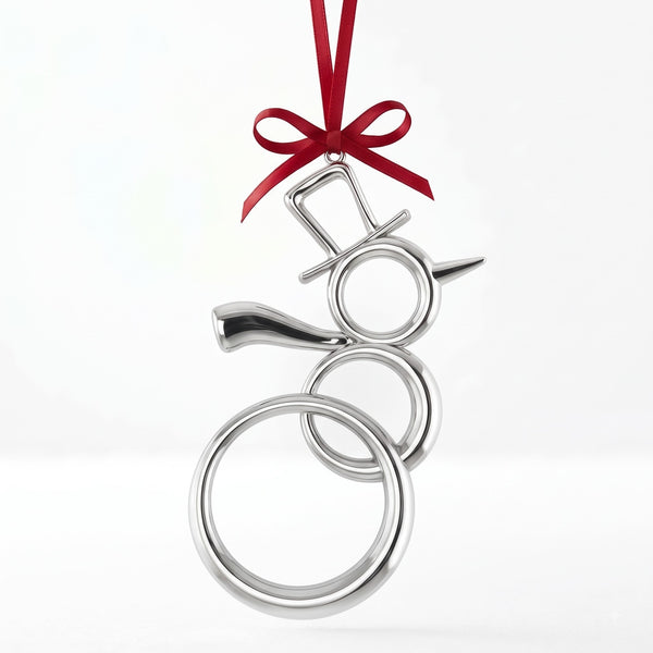 Sterling Silver Snowman Ornaments for Christmas by Krysaliis