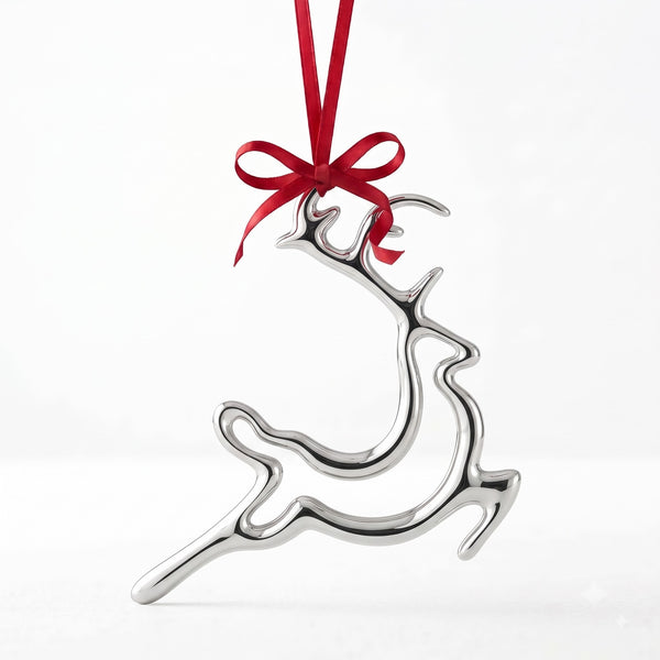 Krysaliis Silver-plate Reindeer Christmas Ornament