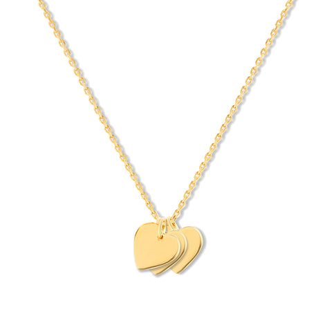Mysha Personalized Eternal Initial Triple Heart Pendant