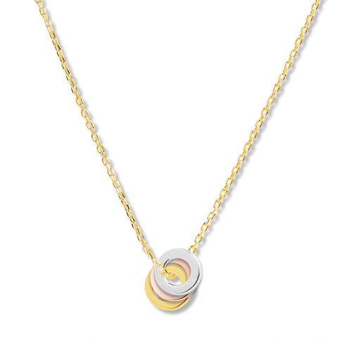 Mysha Triple Ring of Peace Mixed Metal Pendant