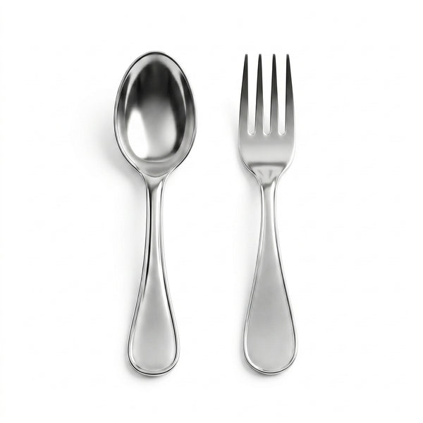 Krysaliis Sterling Silver Baby Spoon Fork Set | Personalized