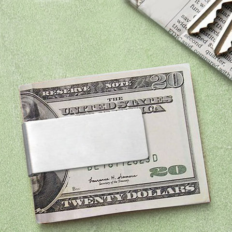 Classic Rectangle Sterling Silver Money Clip by Krysaliis