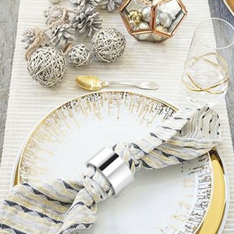 Sterling Silver Classic Napkin Rings by Krysaliis - Set of 2