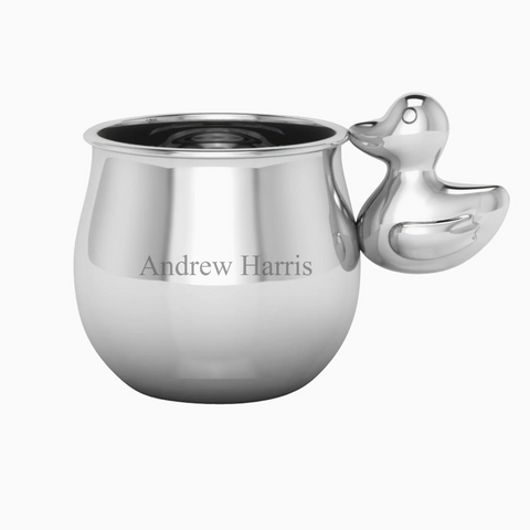 Krysaliis Sterling Silver Baby Cup- Duck