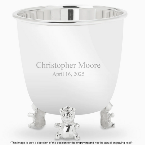 Krysaliis Sterling Silver Baby Cup - Teddy
