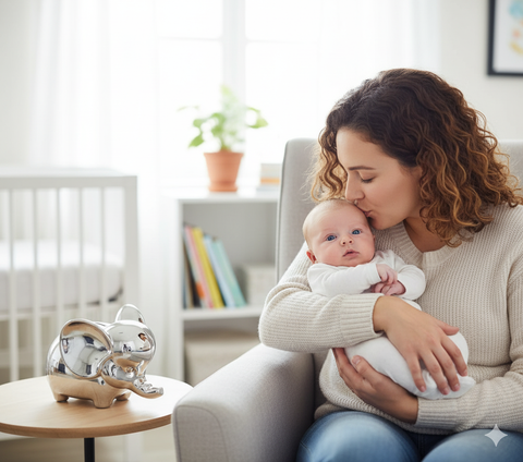 Krysaliis Silver-plate Elephant Baby Bank