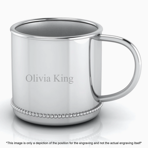 Krysaliis Classic Silver Plated Baby Cup - Beaded